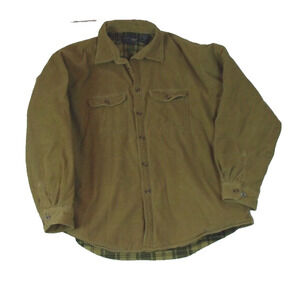 Arrow Blue Jean Co Men's Workwear Fleece Lined Corduroy Tan Shacket Size XL
